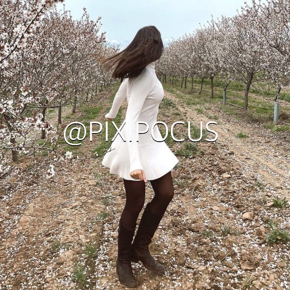 ZARA RIBBED KNIT FLARE DRESS ECRU WHITE - Picture 2 of 12